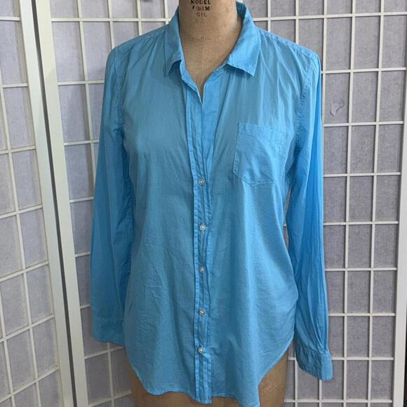 Lilly Pulitzer Preppy Designer Cotton Minimalist Quiet Luxury Blouse Medium - Picture 5 of 15